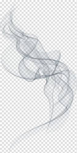Smoke technology background, black curly lines illustration ...