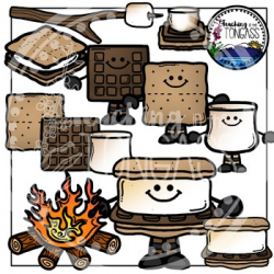 S\'Mores Clipart | Camp Ideas | Clip art, Graham crackers ...
