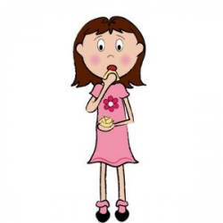 child images clip art | Snack Clipart Image - Child, a girl ...