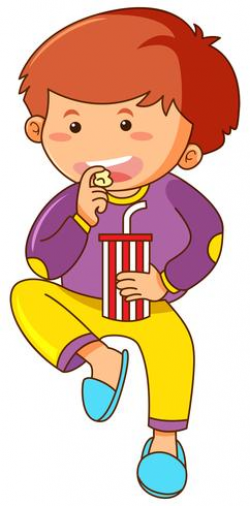 Little boy eating snack and drinking soda - Download Free ...