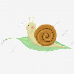 Cute Cartoon Snail Carrying A Brown Shell Cartoon Snail ...