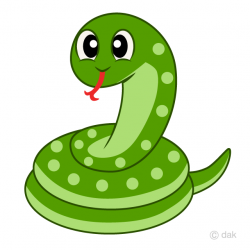 Free Polka Dot Green Snake Coil Clipart Image｜Illustoon