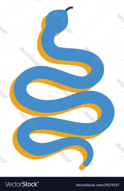 Clipart a blue-colored slithering snake or