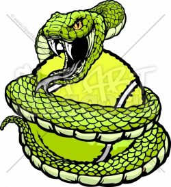 Viper Tennis Clipart Graphic Vector Cartoon