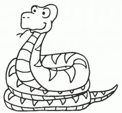 Snake black and white snake line drawing clipart - WikiClipArt