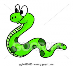 Vector Art - Green snake . EPS clipart gg74490880 - GoGraph