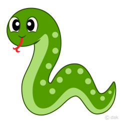 Free Polka Dot Green Snake Squiggly Clipart Image｜Illustoon