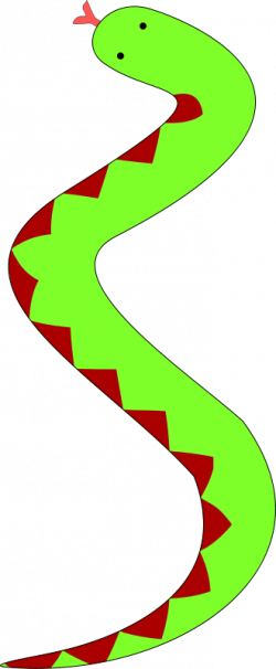 Free Clipart: Green snake with red belly | portablejim