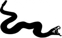 Simple Snake Silhouette Sticker - Clip Art Library