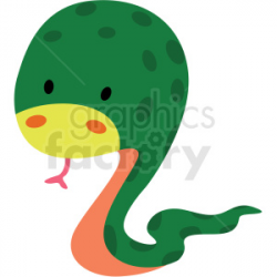 baby cartoon snake vector clipart . Royalty-free clipart # 411365