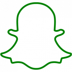 Green snapchat 3 icon - Free green social icons