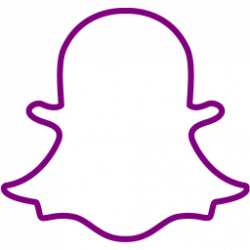 Purple snapchat 3 icon - Free purple social icons