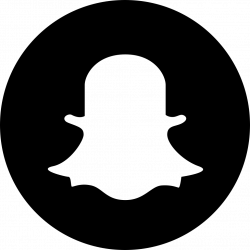 Black Snapchat Circled Logo Png