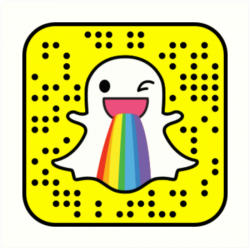 \'Snapchat! WITH RAINBOW! LOL\' Art Print by amitdavidov