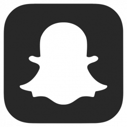 Black and white, dark grey, snapchat icon