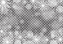 Falling snow transparent background