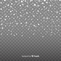 Realistic falling snowflakes in transparent background ...