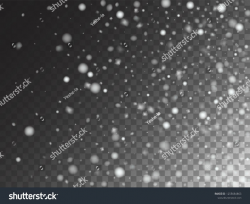 Winter Snowfall Vector Storm Trail Transparent Background ...