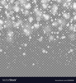 Falling Snow on Transparent Background