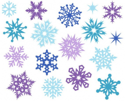 Christmas Snowflakes Cute Digital Clipart, Christmas Clip Art, Xmas ...