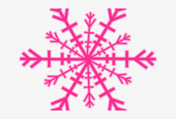 Snowflakes Clipart Colored - Pink Snowflake Transparent Background ...