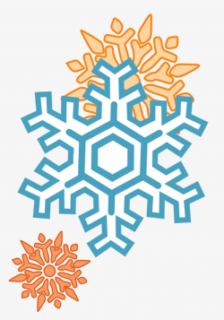 Creative Colorful Snowflakes, Blue Snowflake, Orange Snow, Printed ...