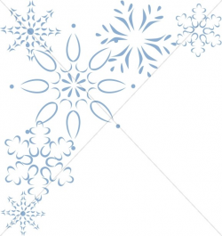 Elegant Blue Snowflake Corner | Snowflake Images