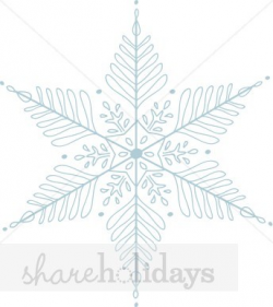 Elegant snowflake clipart 1 » Clipart Portal