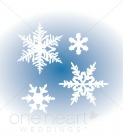 Falling Snowflakes Clipart | Snowflake Wedding Clipart