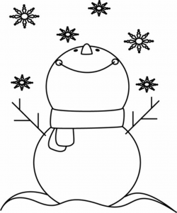 Falling snowflake clipart black and white - Clip Art Library