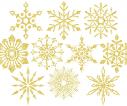 Gold snowflake clipart free - Clip Art Library