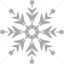Grayscale Snowflake Clipart | Snowflake Images