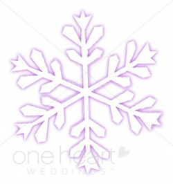 Purple Snowflake Clipart | Snowflake Wedding Clipart