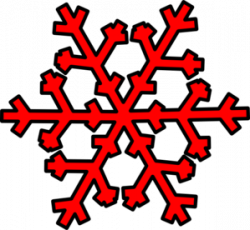 Red Snowflake Clip Art at Clker.com - vector clip art online ...