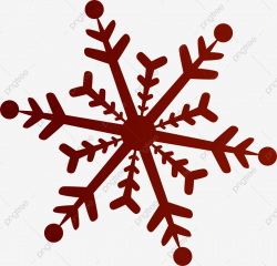 Cartoon Red Snowflake, Snowflake Clipart, Cartoon Clipart, Cartoon ...