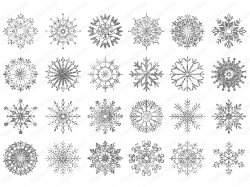 Silver Glitter Snowflake Clipart - Vsual