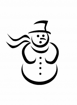 Snowman black and white black and white christmas clip art free ...