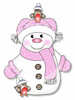 CHRISTMAS GIRL SNOWMAN IN PINK CLIP ART | CLIP ART - SNOWMAN ...