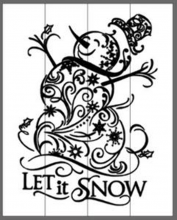 Let it snow lace snowman 14x17 – Pallets by deSIGN
