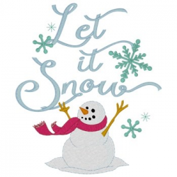 Let It Snow Snowman Embroidery Designs, Machine Embroidery Designs ...