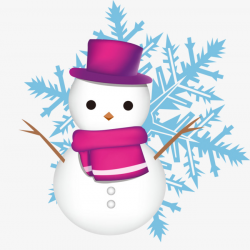 Snowman With Purple Hat, Snowman Clipart, With, Purple PNG ...