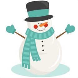 Snowman Winter SVG scrapbook cut file cute clipart files for ...