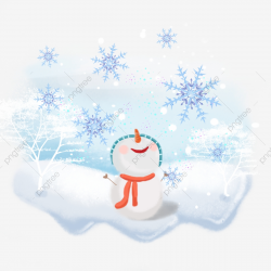 Winter Hand Drawn Watercolor Snowman Christmas Elements, Winter ...