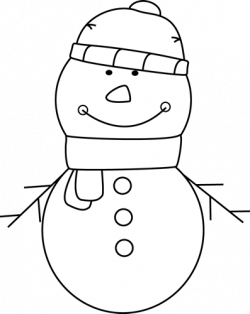 Black and White Snowman Clip Art - Black and White Snowman Image ...
