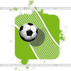 Stock Soccer Ball on Abstract Background - vector clipart