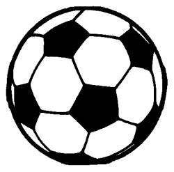 Soccer ball black and white clipart - WikiClipArt