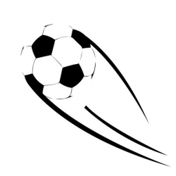 Soccer ball flying: Royalty-free vector graphics