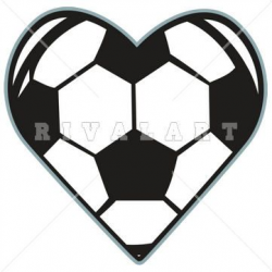 Heart Shaped Soccer Ball Clip Art Clipart - Free Clipart ...