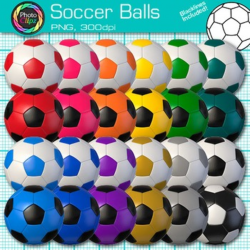 Rainbow Soccer Ball Clip Art {Sports Equipment for Physical Education  Teachers}