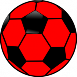 Red And Black Soccer Ball Clip Art at Clker.com - vector clip art ...